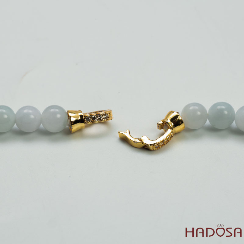 Dây Chuyền Ngọc Cẩm Thạch Jade A Bạc Ngọc 7mm