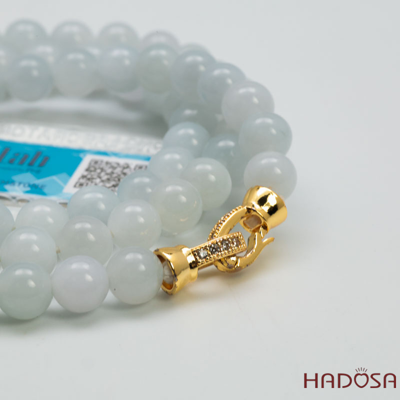 Dây Chuyền Ngọc Cẩm Thạch Jade A Bạc Ngọc 7mm