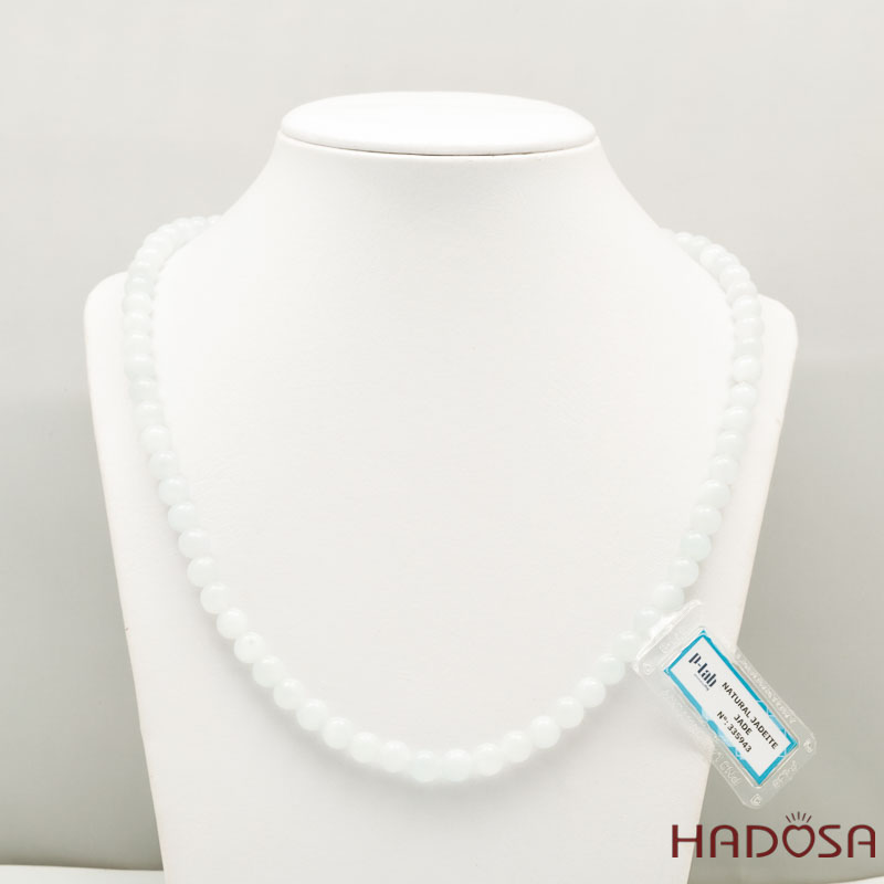 Dây Chuyền Ngọc Cẩm Thạch Jade A Bạc Ngọc 7mm