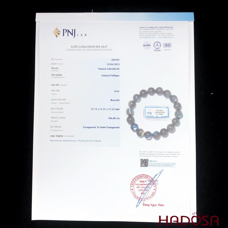 Vòng đá Xà Cừ 11mm chuẩn 6A