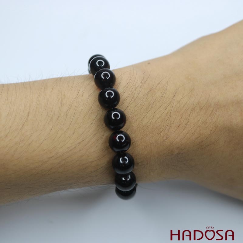 Vòng Hổ Phách Baltic Huyết đen 10mm