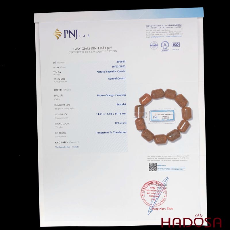 Thạch Anh hạt đốt tóc đồng 14x18mm 6A(-)