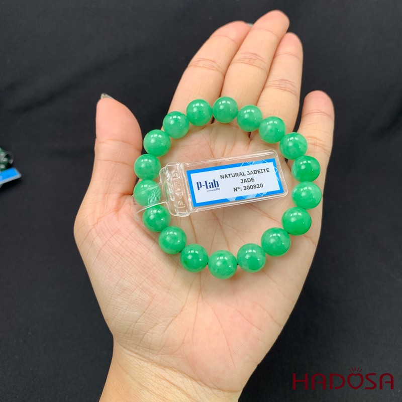 Vòng chuỗi Ngọc Cẩm Thạch xanh đều 10mm
