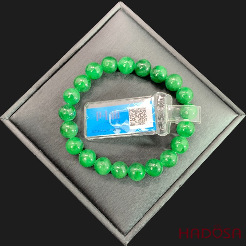 Vòng chuỗi Cẩm Thạch xanh tươi 8mm