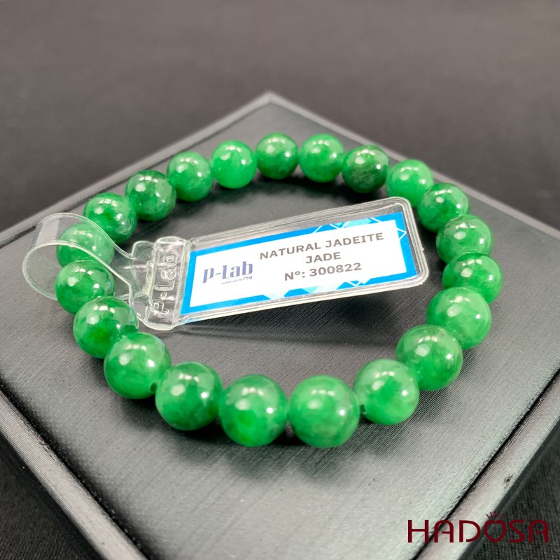 Vòng chuỗi Cẩm Thạch xanh tươi 8mm