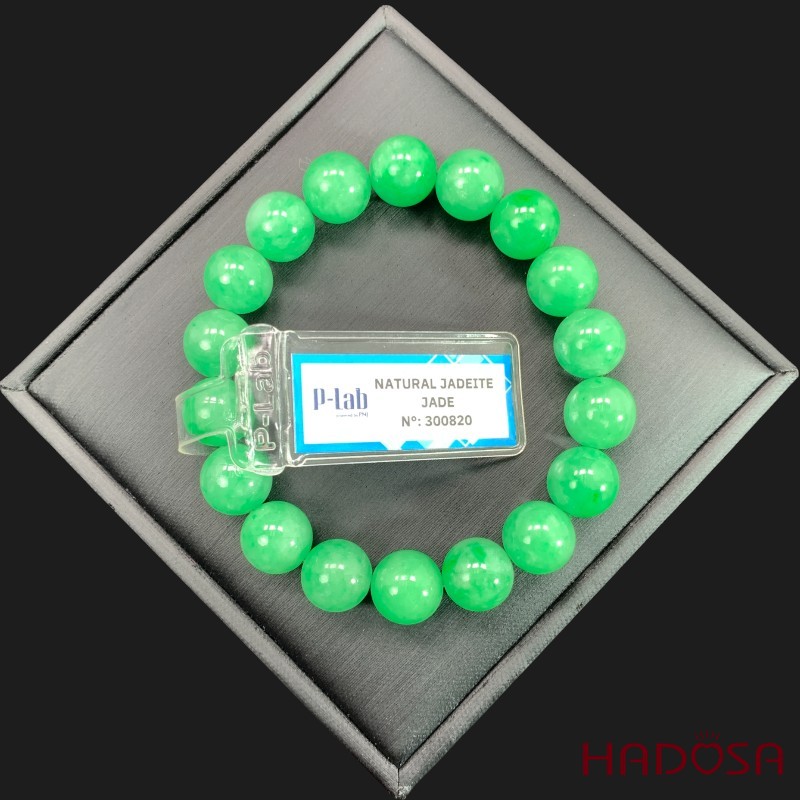 Vòng chuỗi Ngọc Cẩm Thạch xanh đều 10mm