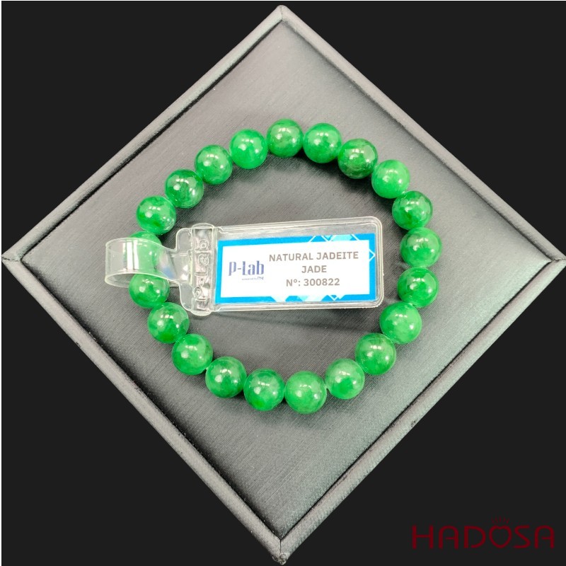 Vòng chuỗi Cẩm Thạch xanh tươi 8mm