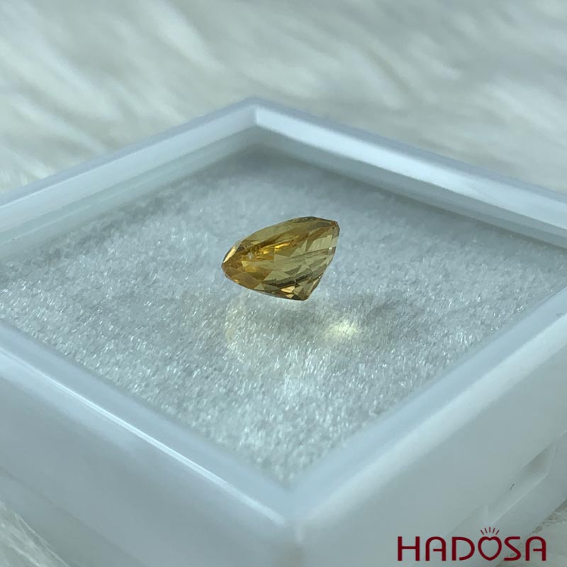 Citrine vàng faced 9*12mm