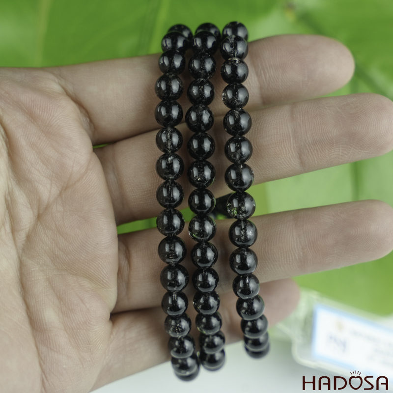 Vòng quấn tay Thạch anh tóc đen 06mm 7A