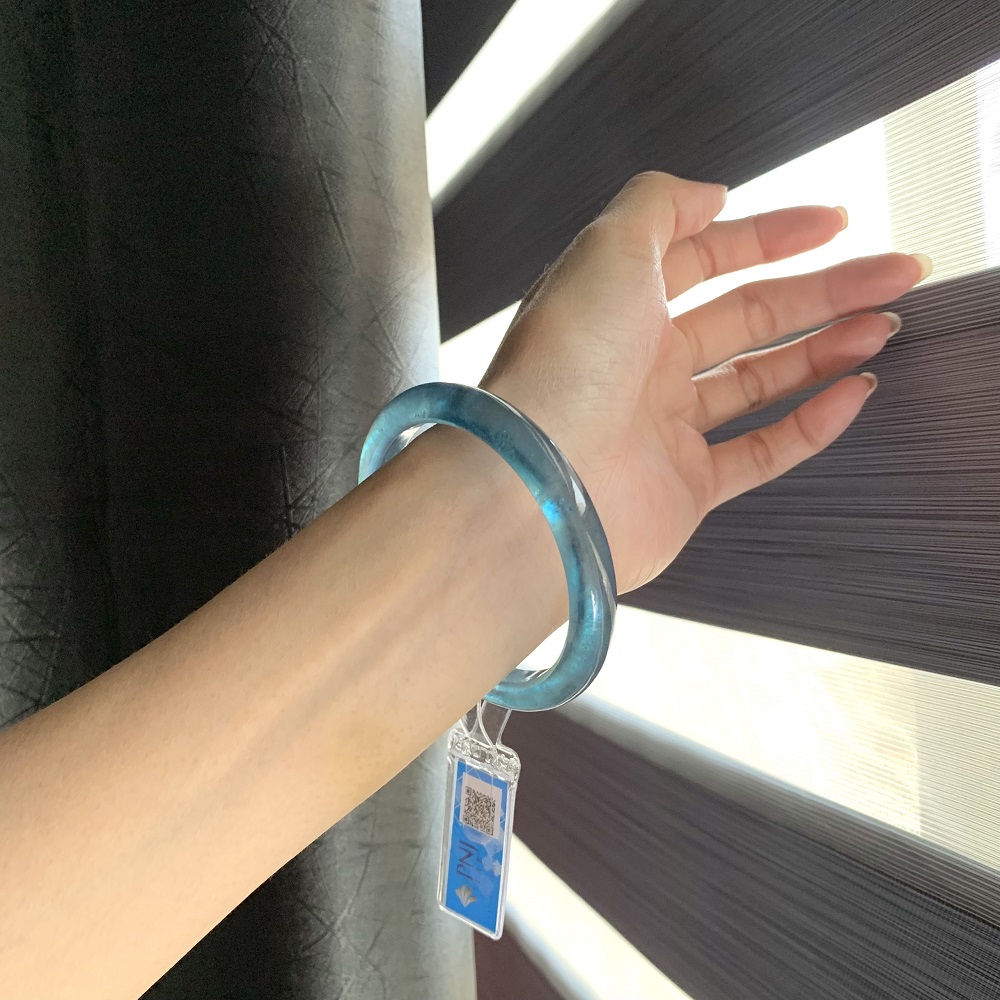 Vòng tay đá Aquamarine xanh ngọc đại dương Vip 8A ni 54