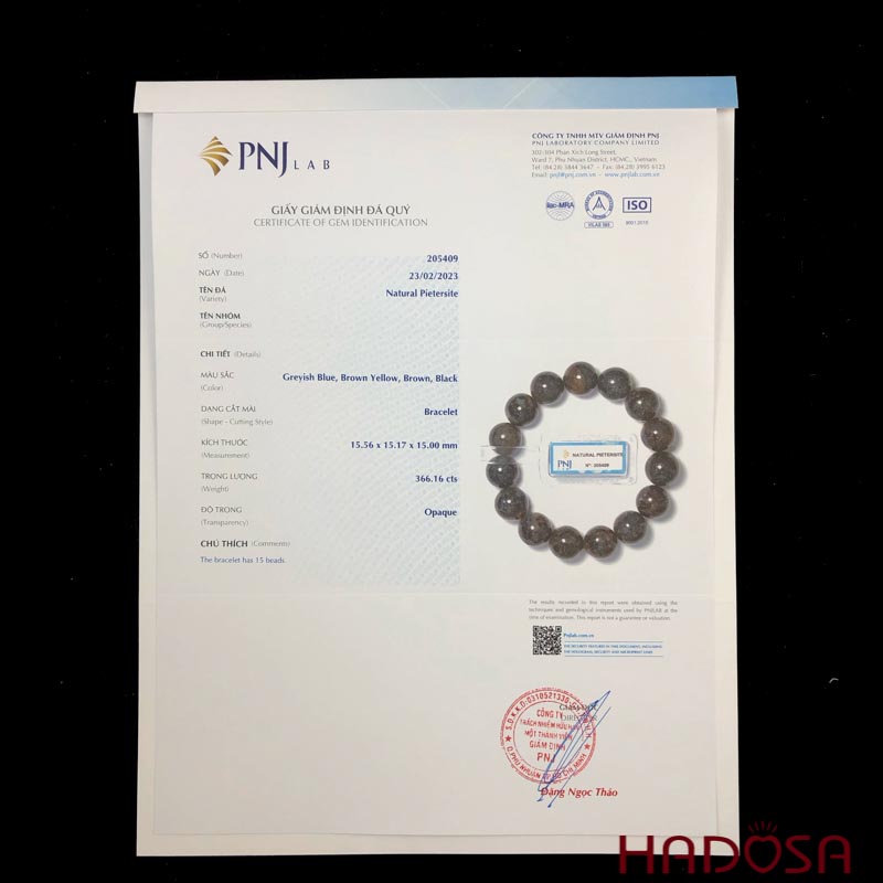 Đá Giông Bão Pietersite 15mm 4A