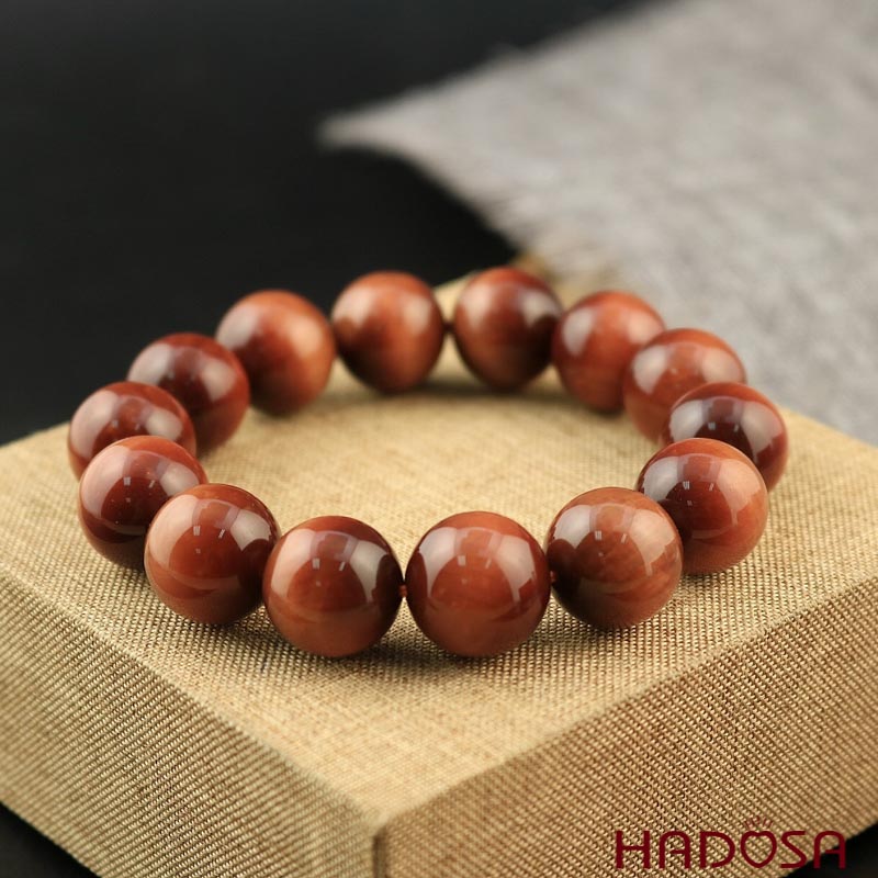 Vòng đá Mắt Hổ nâu đỏ 16mm cao cấp chuẩn 6A