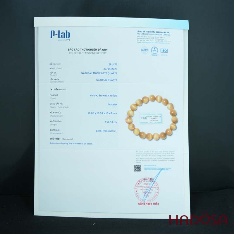 Vòng thạch anh Mắt hổ vàng 10mm đặc biệt cao cấp chuẩn 8A
