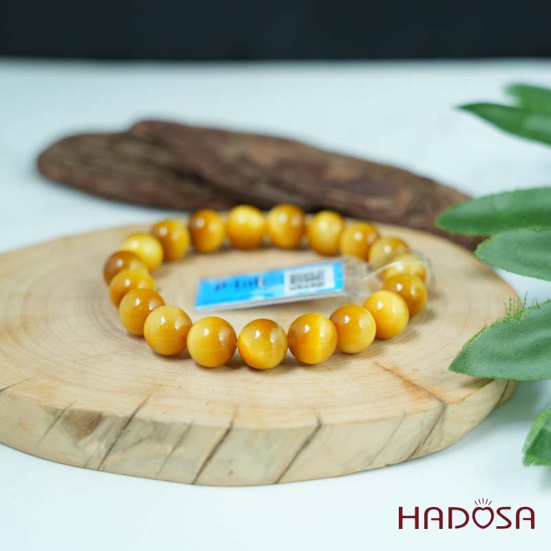 Vòng thạch anh Mắt hổ vàng 10mm đặc biệt cao cấp chuẩn 8A