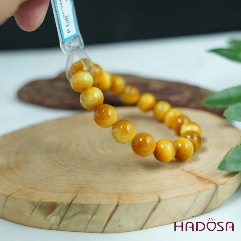 Vòng thạch anh Mắt hổ vàng 10mm đặc biệt cao cấp chuẩn 8A