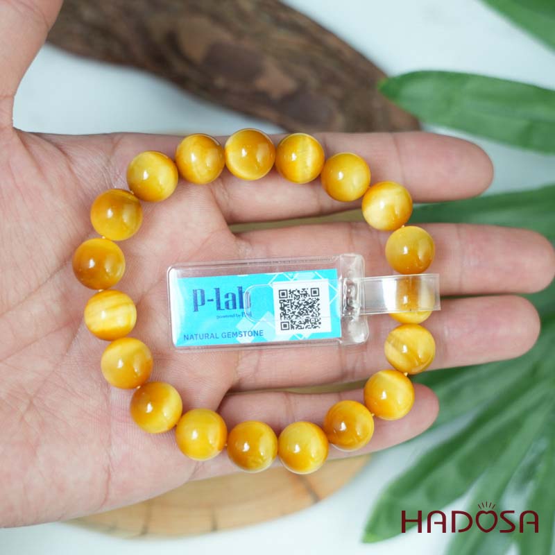 Vòng thạch anh Mắt hổ vàng 10mm đặc biệt cao cấp chuẩn 8A