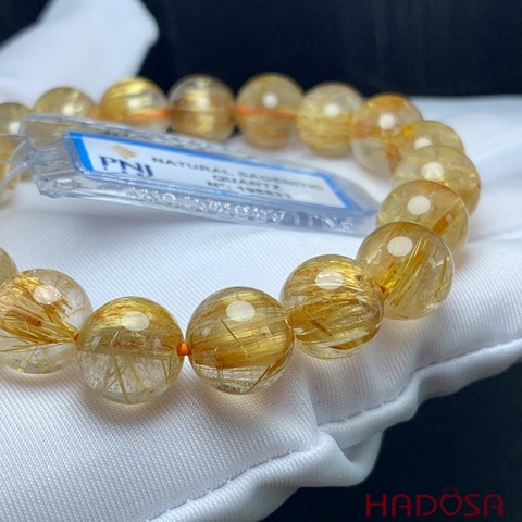 Vòng Thạch anh tóc vàng 10mm chuẩn 6A+