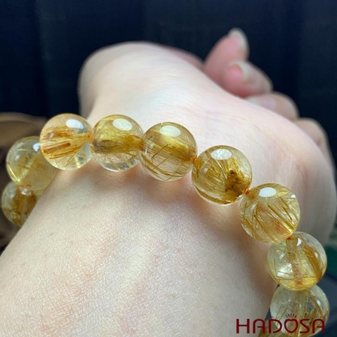 Vòng Thạch anh tóc vàng 10mm chuẩn 6A+