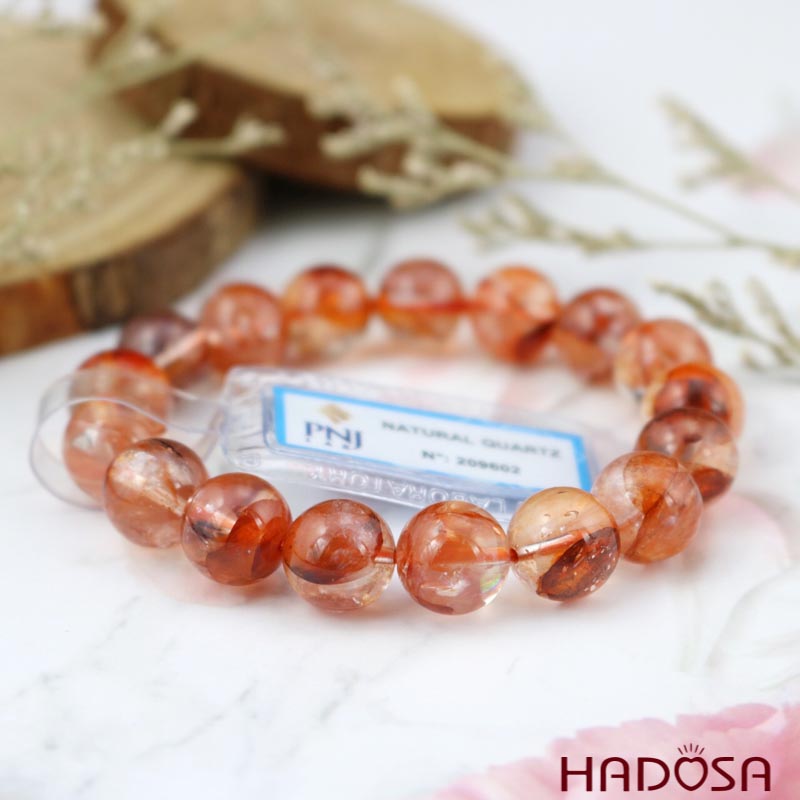 Vòng đá Thạch Anh ưu linh huyết 11mm