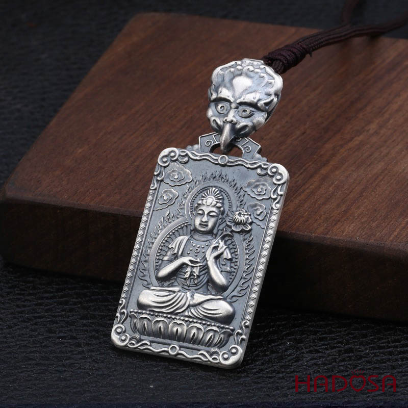 Mặt dây chuyền bạc Thái Phật bản mệnh Đại thế Chí (Ngọ)