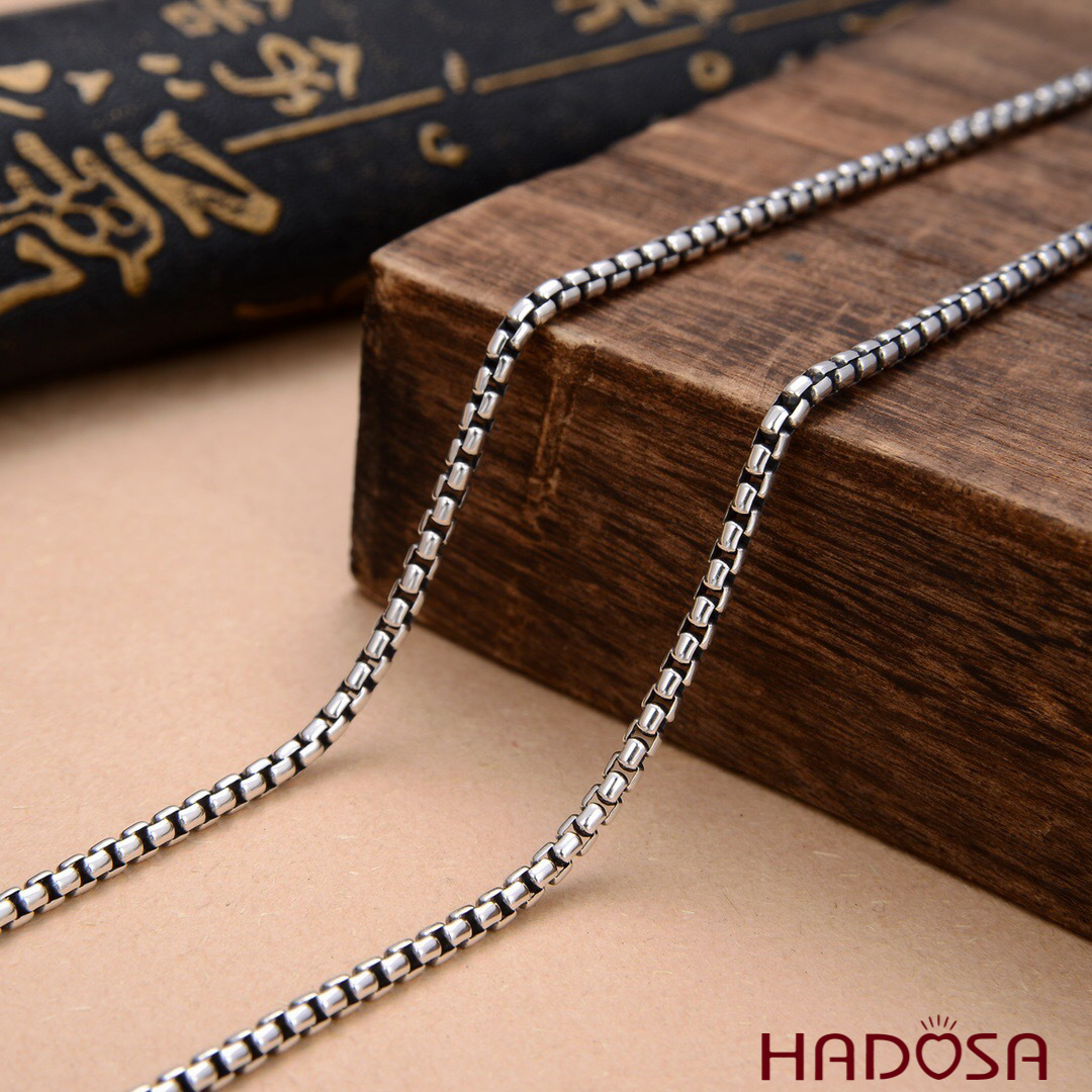 Dây chuyền bạc Thái nam tròn