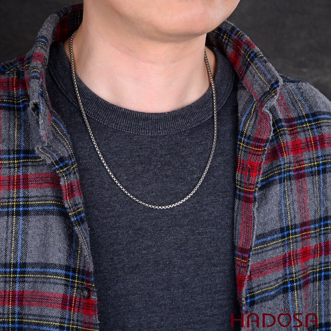 Dây chuyền bạc Thái nam tròn