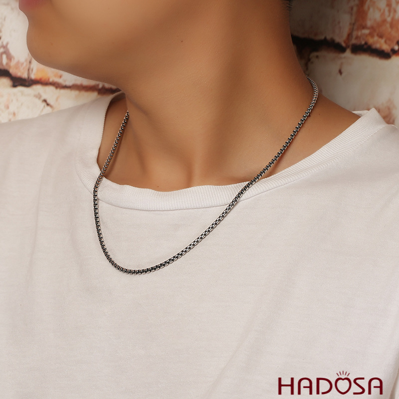 Dây chuyền bạc Thái nam tròn