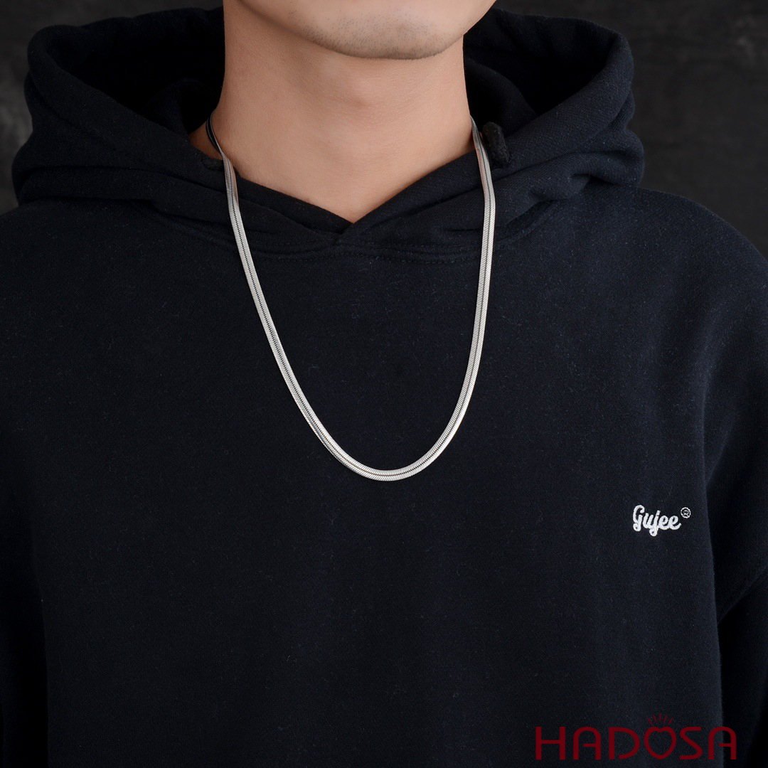 Dây chuyền bạc trơn