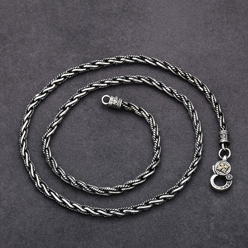 Dây chuyền bạc thái Dây thừng xoắn