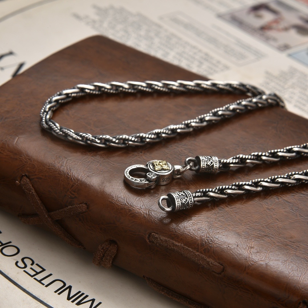 Dây chuyền bạc thái Dây thừng xoắn