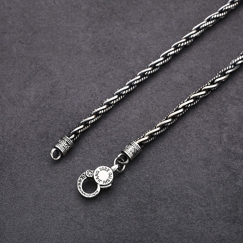 Dây chuyền bạc thái Dây thừng xoắn