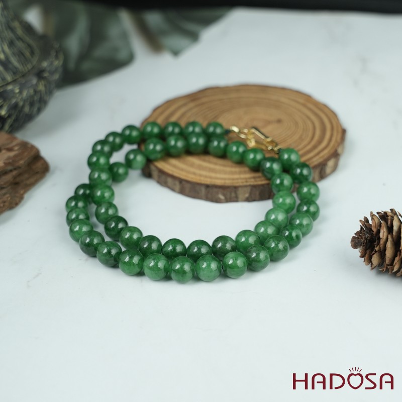 Vòng cổ Cẩm Thạch xanh tươi