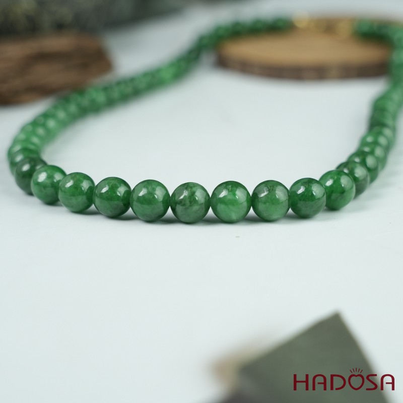 Vòng cổ Cẩm Thạch xanh tươi