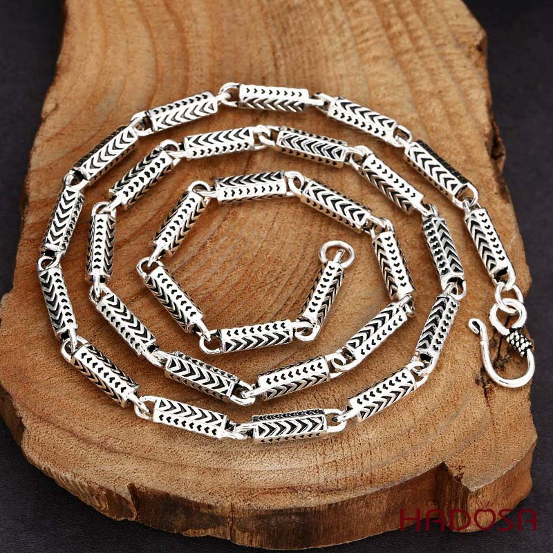 Dây Chuyền Bạc Phong Cách Đốt Trúc Á Đông