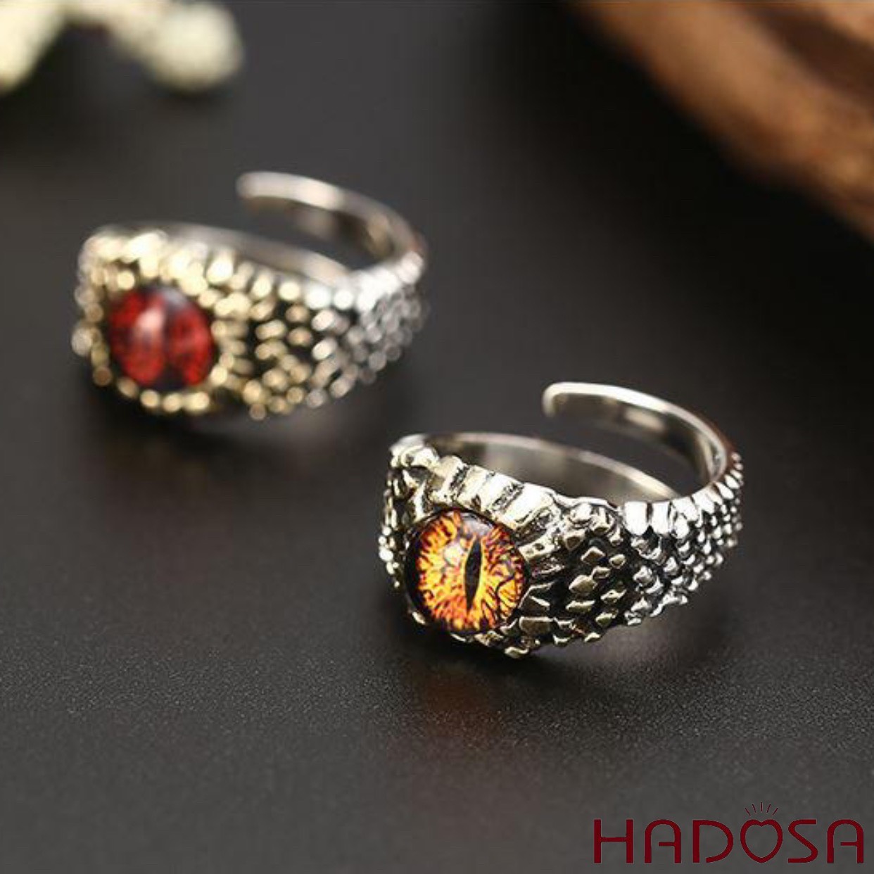 Nhẫn nam bạc Thái mắt Rồng