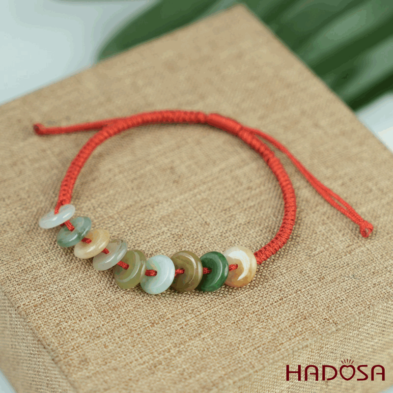 Vòng tay Cẩm thạch A đồng tiền 9mm