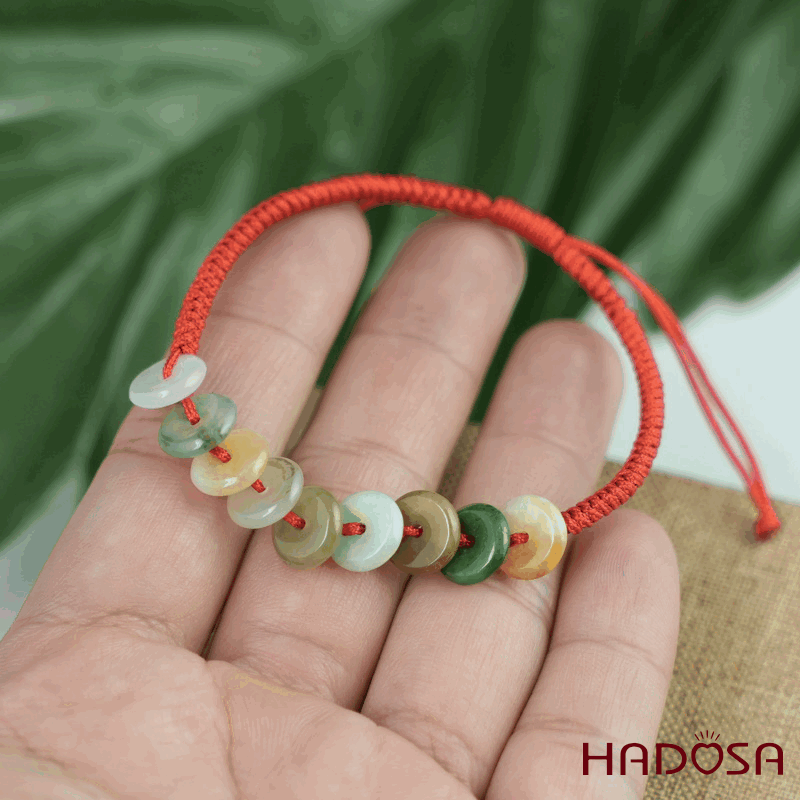 Vòng tay Cẩm thạch A đồng tiền 9mm