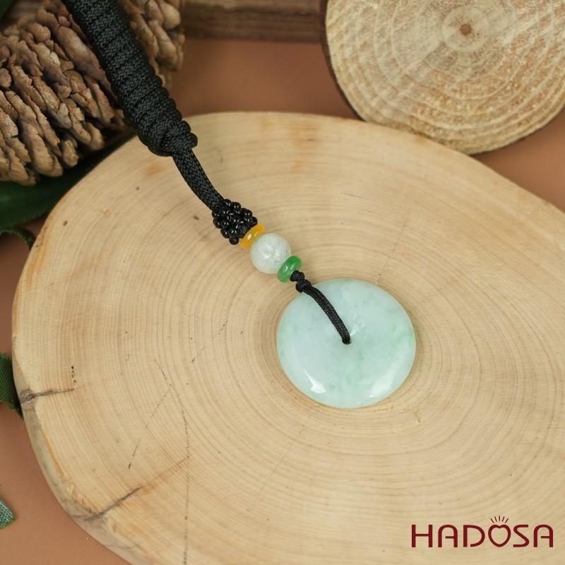 Mặt dây chuyền Đồng Điếu Cẩm Thạch A nếp chủng 27mm