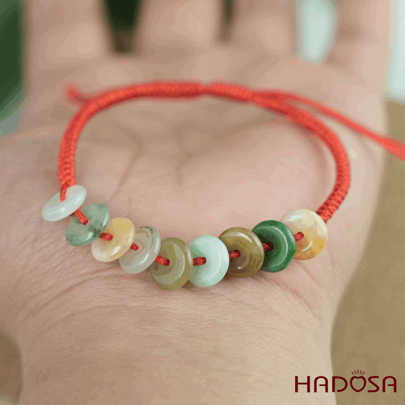 Vòng tay Cẩm thạch A đồng tiền 9mm