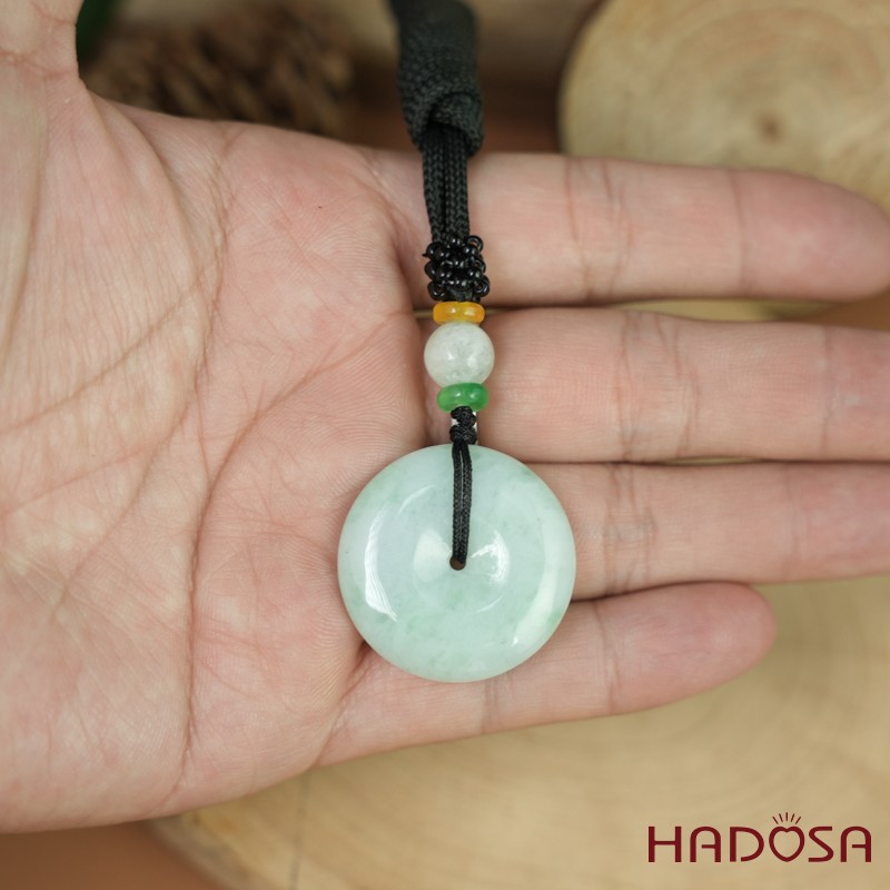 Mặt dây chuyền Đồng Điếu Cẩm Thạch A nếp chủng 27mm