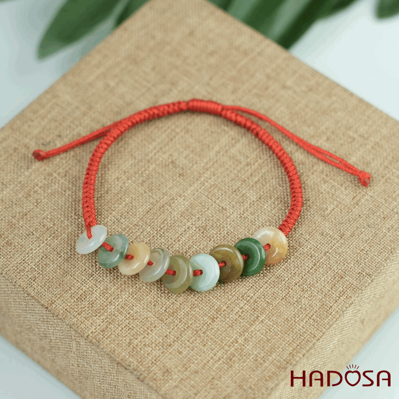 Vòng tay Cẩm thạch A đồng tiền 9mm