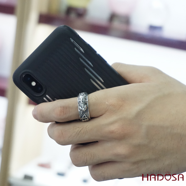 Nhẫn bạc Tỳ Hưu cho nam