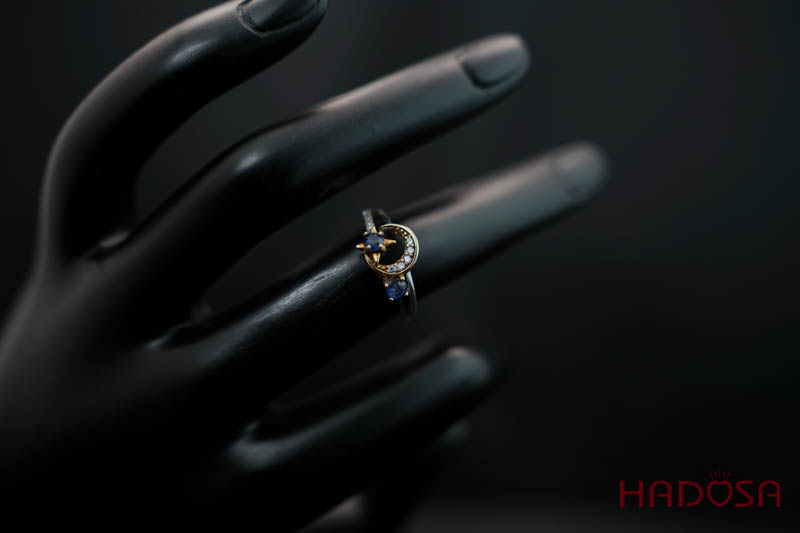 Nhẫn sapphire 3mm bạc 925