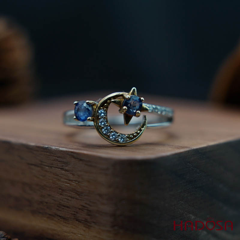 Nhẫn sapphire 3mm bạc 925