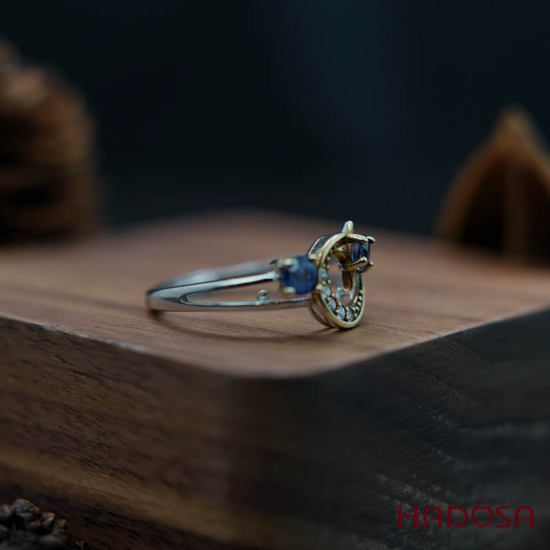 Nhẫn sapphire 3mm bạc 925