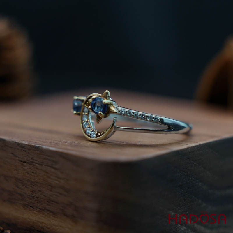 Nhẫn sapphire 3mm bạc 925