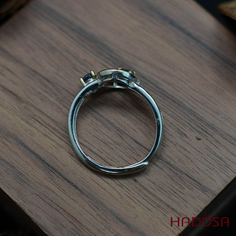 Nhẫn sapphire 3mm bạc 925