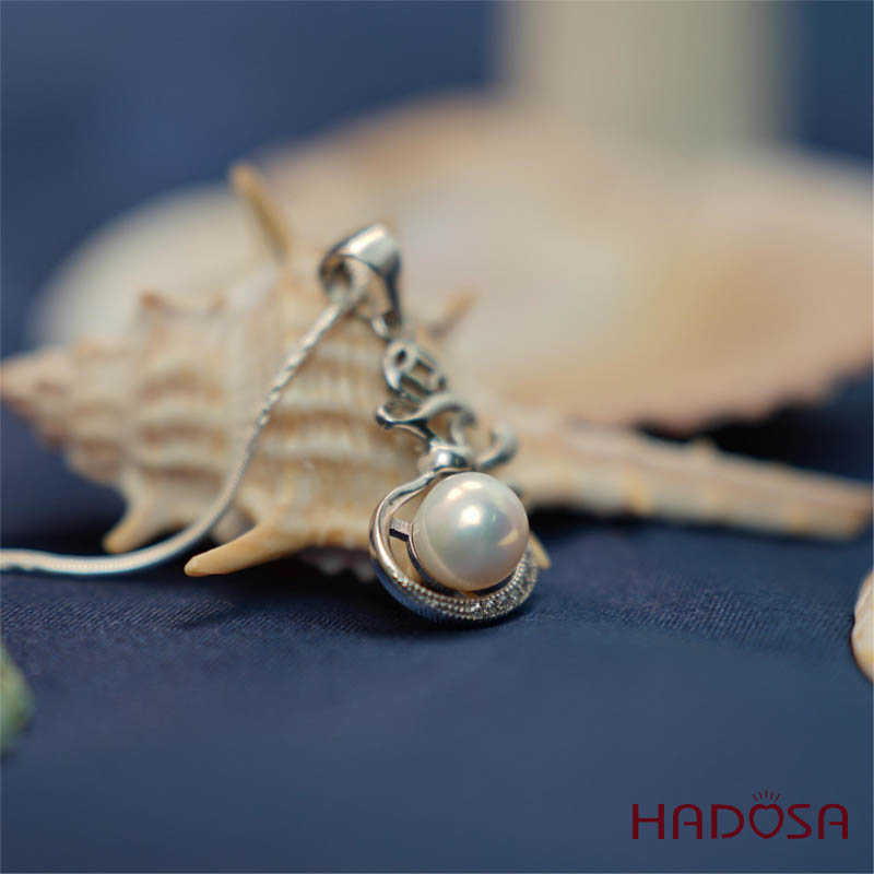 Mặt dây chuyền ngọc trai 7mm bạc 925