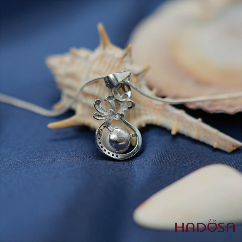 Mặt dây chuyền ngọc trai 7mm bạc 925