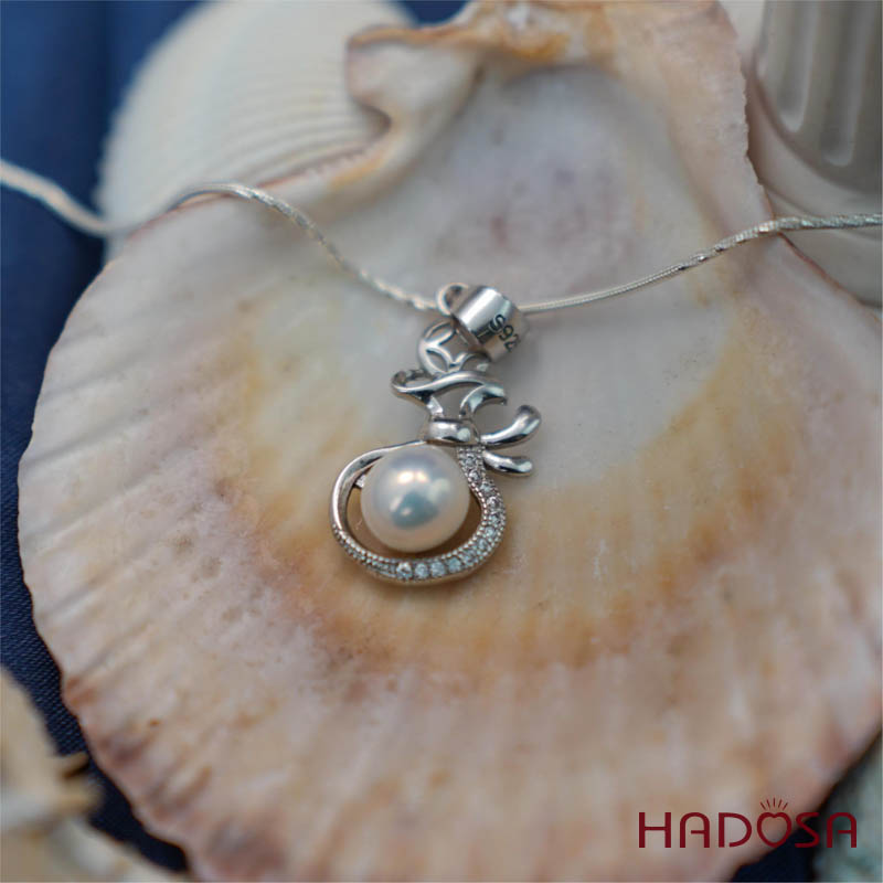 Mặt dây chuyền ngọc trai 7mm bạc 925